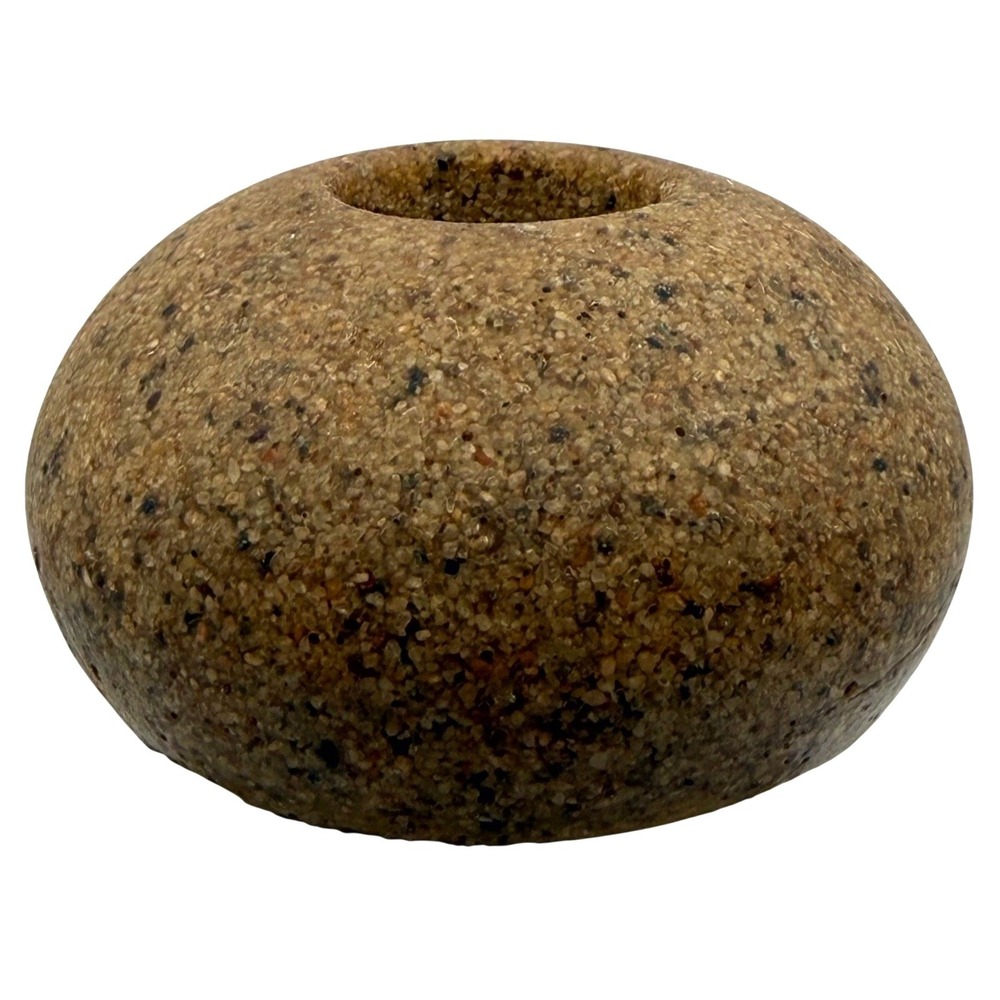 Stone‎ Mill Designs Santa Cruz Sand & Resin Pebble Candle Holder - Coastal Boho